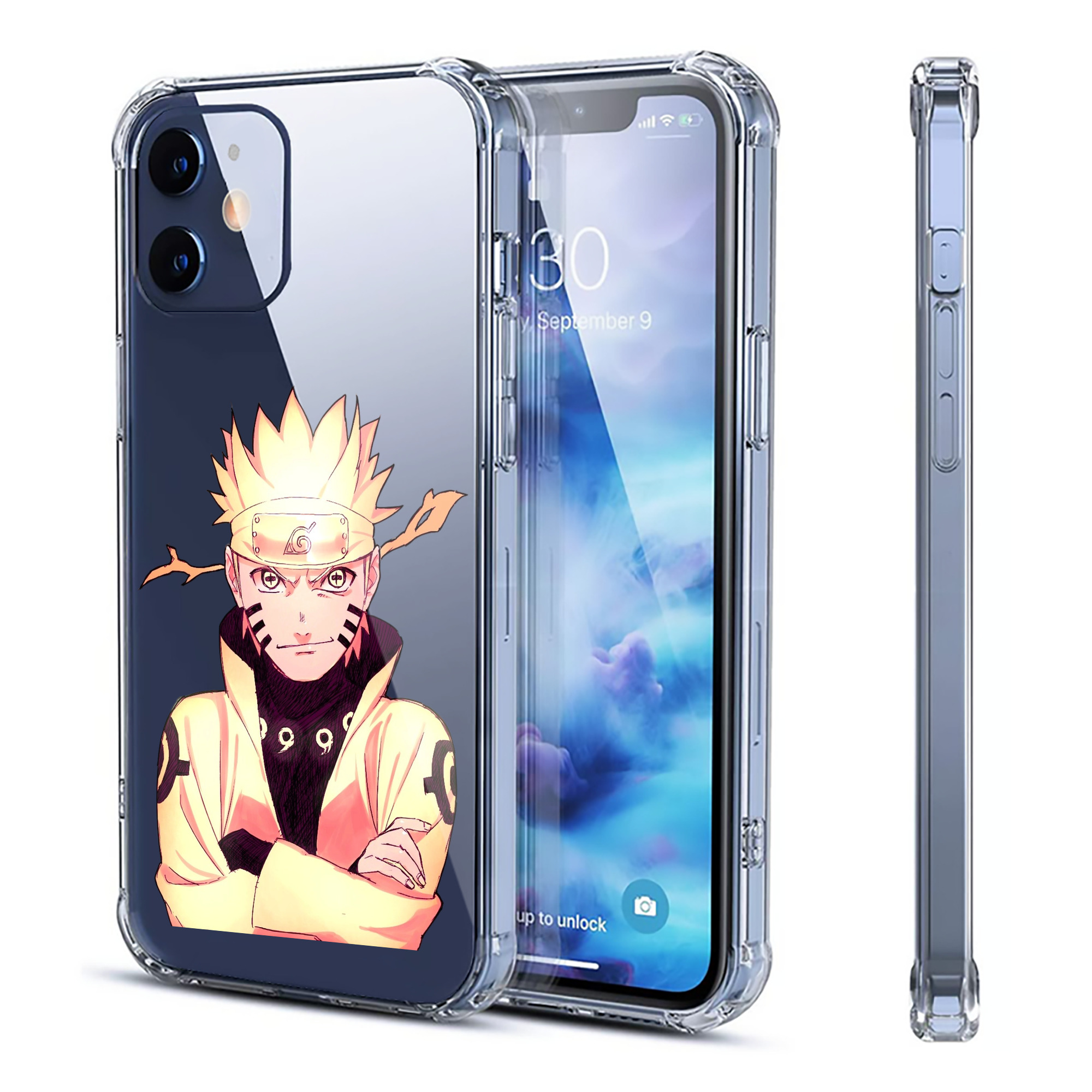 （画像用） NARUTO -ナルト- うずまき ナルト Uzumaki Naruto 【iPhone 12シリーズ対応】透明スマホケース（クリアソフトケース）
